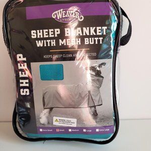 NEW SHEEP/GOAT LIVE STOCK BLANKET WITH MESH BUTT  SMALL TEAL
